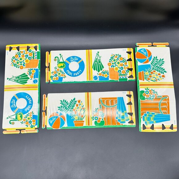 Vintage 1973 Mattel Barbies Pool Party Replacement Parts Pool Panels Box As Is - Picture 3 of 10